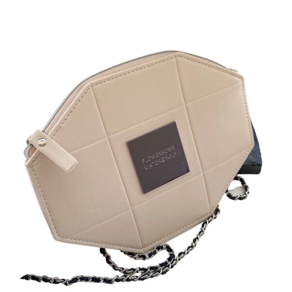 Viktor & Rolf Elegant Beige Geometric crossbody